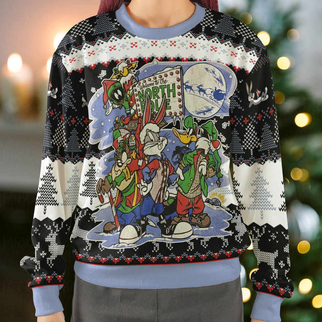 Welcome To The North Pole Ugly Christmas Sweatshirt
