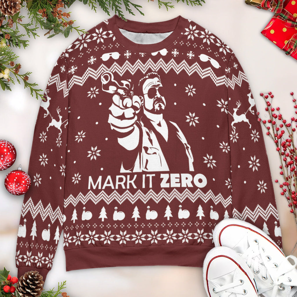Mark It Zero The Big Lebowski Ugly Christmas Sweatshirt