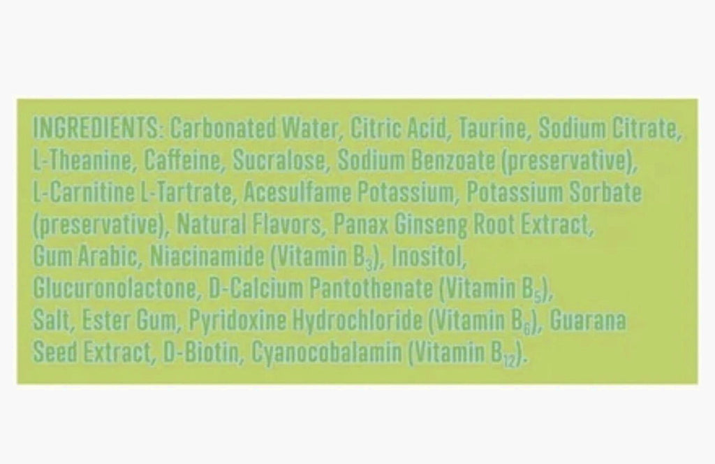 Lime Slush Flavor Energy Drink 12 Pack (12fl oz Cans) Sugar Free Low Calories 200mg Caffeine