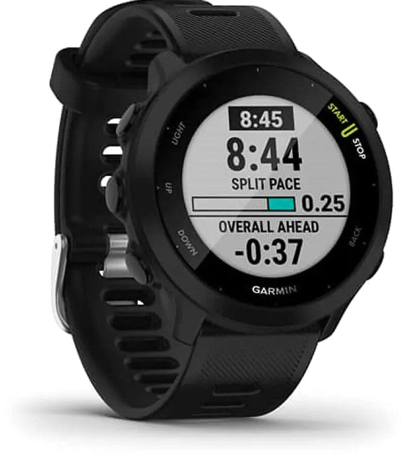 Garmin Forerunner 55 GPS Running Watch With Heart Rate Monitoring And PacePro Training