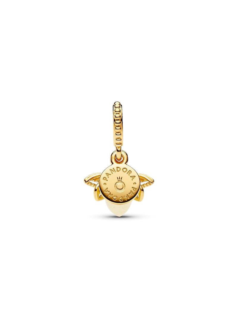 Glow Glass Insect Dangle Charm - Gold