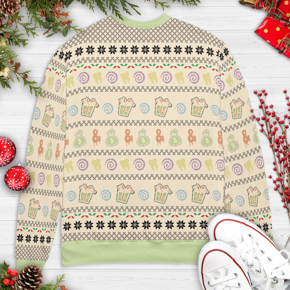 Cursedman HolidayHausen Wrestling Ugly Christmas Sweatshirt