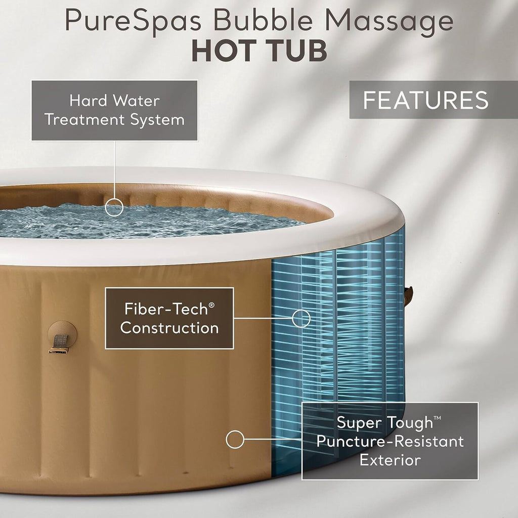 INTEX PureSpa Bubble Massage Spa Set, 4 Person, 77in x 28in - 28425EH