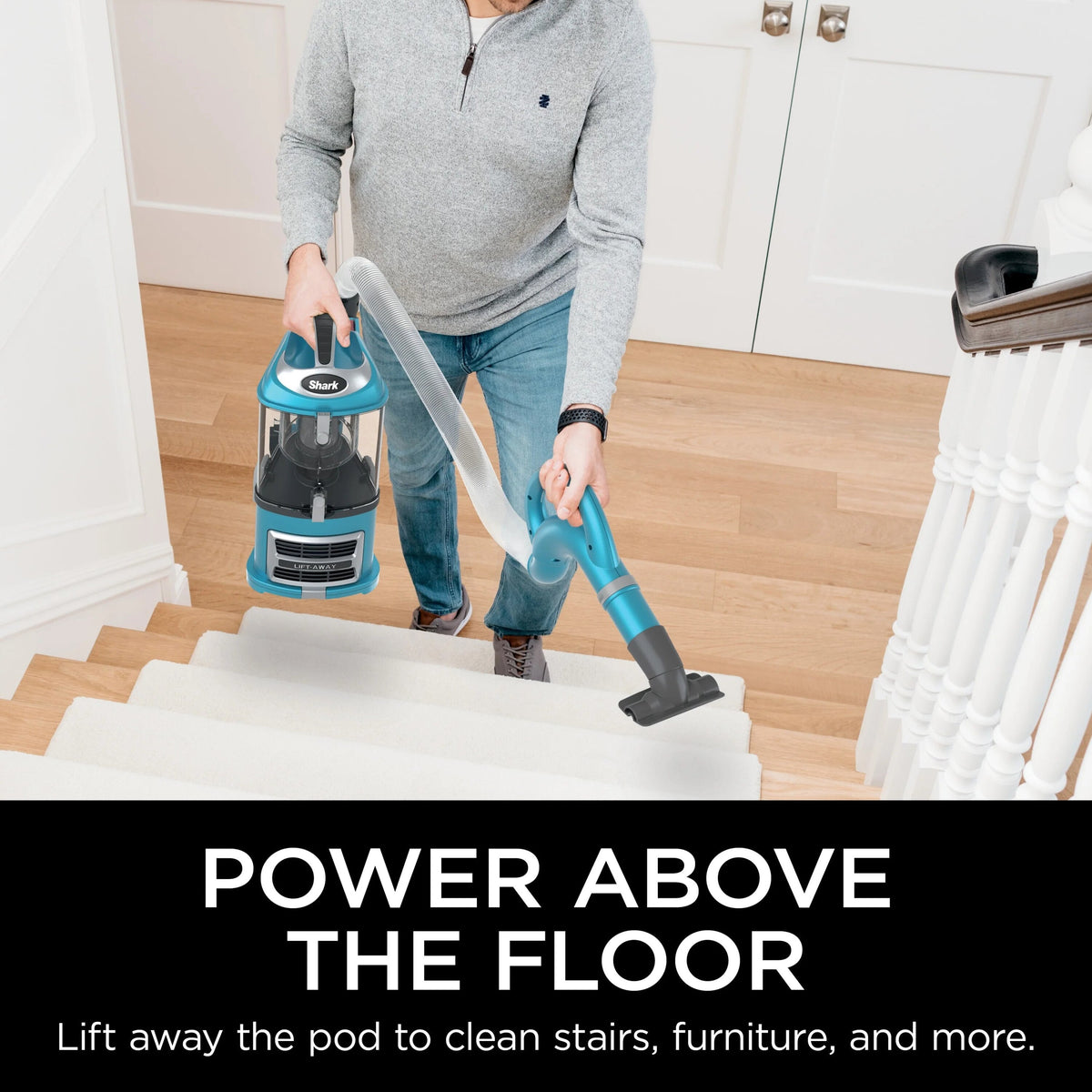 Shark Navigator Lift-Away Upright Vacuum, Bagless, Blue - NV380
