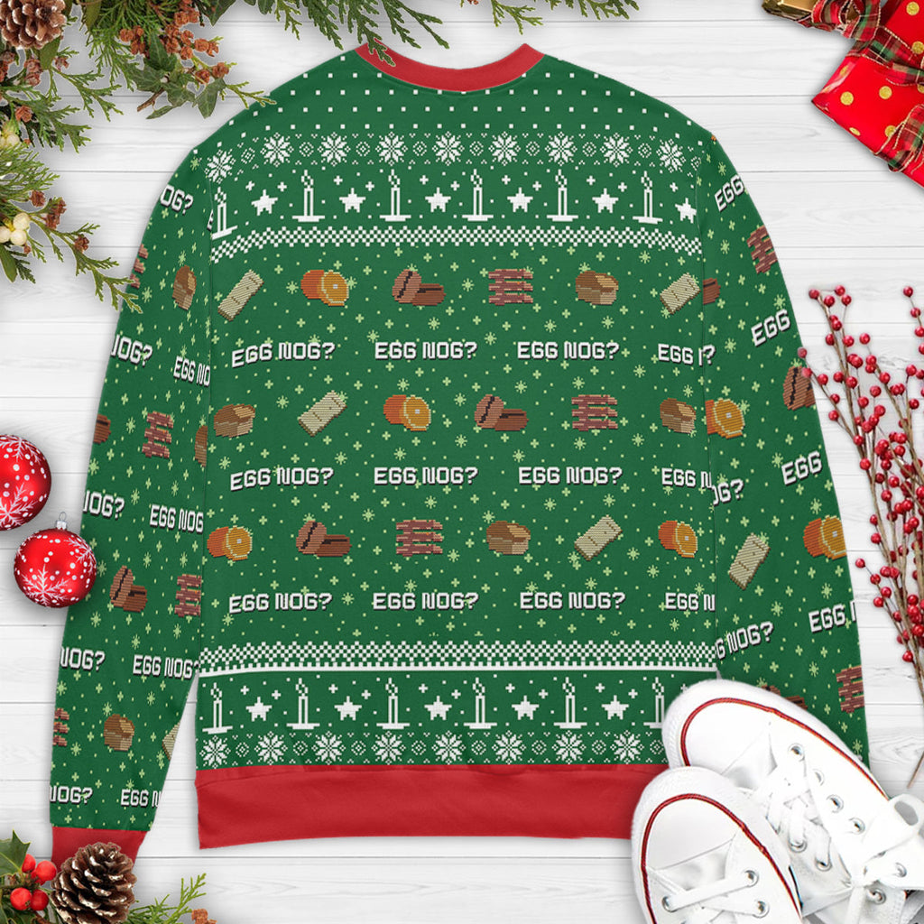 Egg Nog? Denholm Elliot Trading Places Ugly Christmas Sweatshirt
