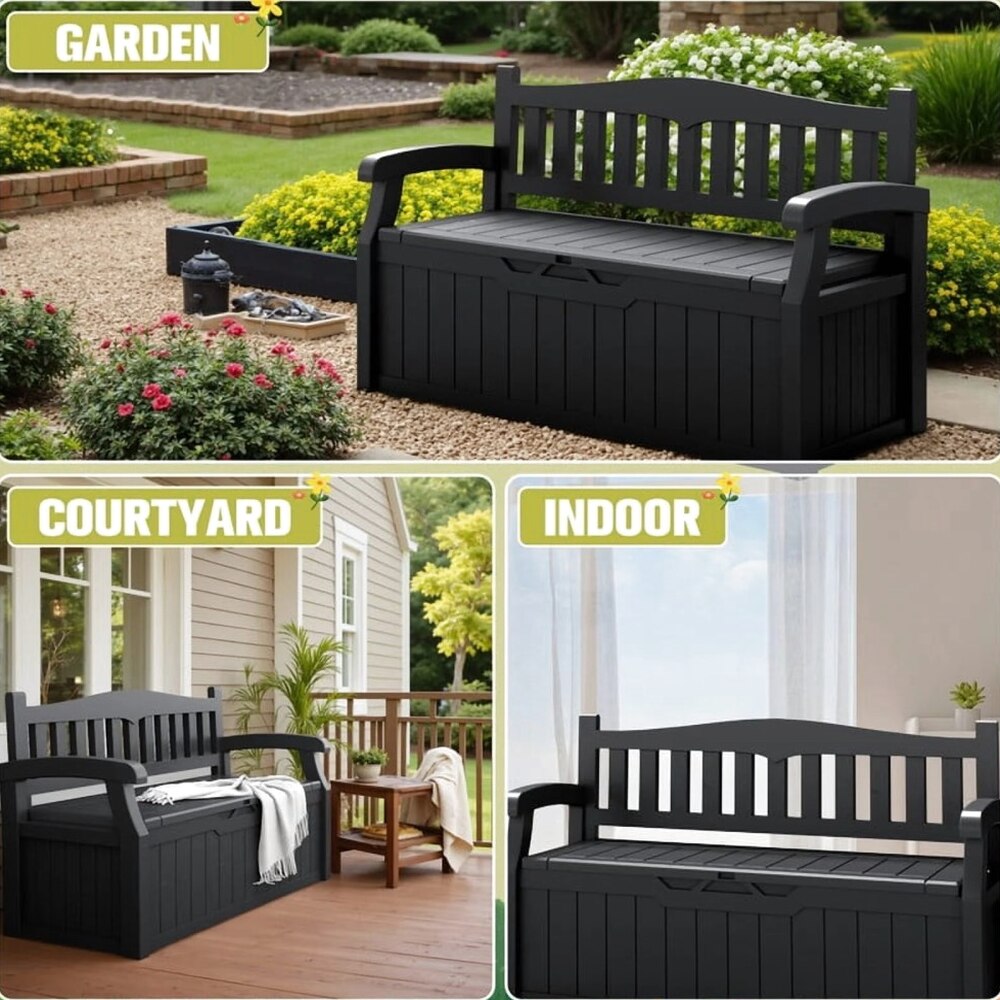 Devoko 82 Gallon Outdoor Storage Bench And Deck Box