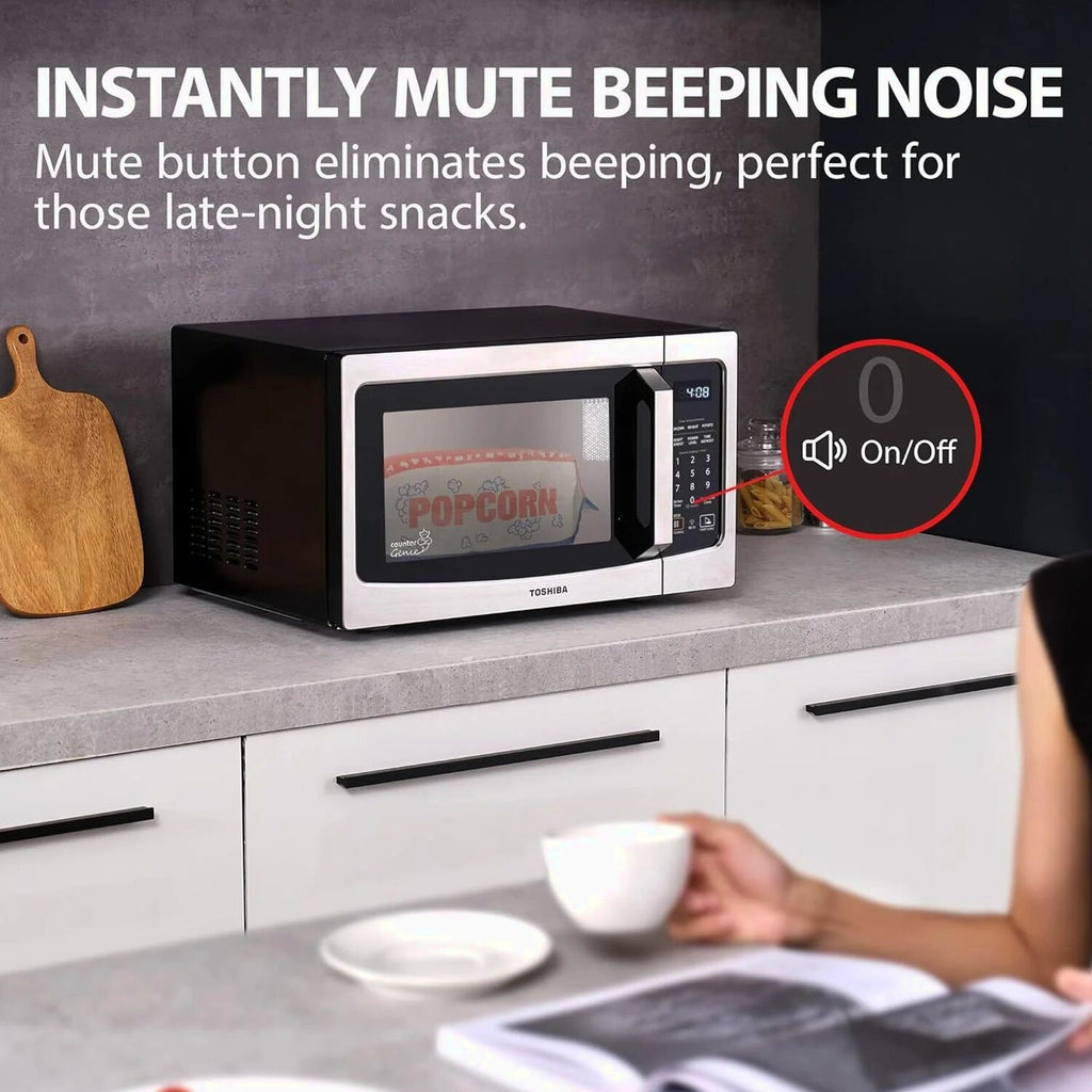 TOSHIBA 4-in-1 Countertop Microwave Oven, 1.5 Cu Ft, 1000W, Silver - ML-EC42P(SS)
