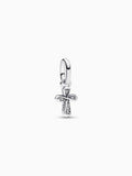 Sterling Silver Mini Cross Charm Necklace Set