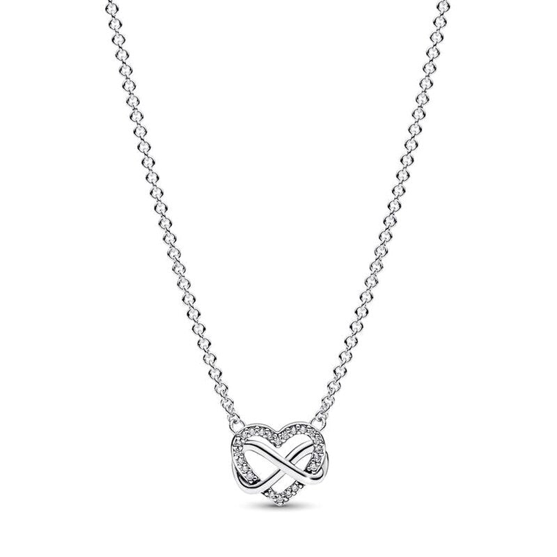 Sterling Silver Infinity Heart Necklace