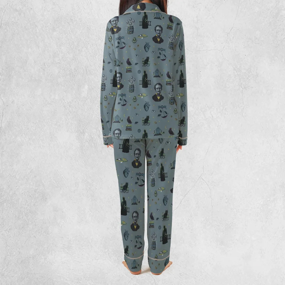 The Dark Themed Edgar Allan Poe Pajamas Set