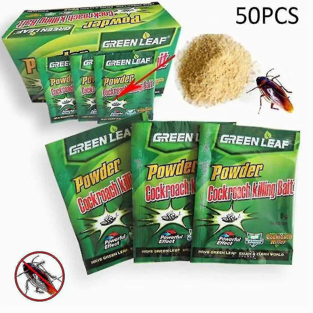 Green Leaf Powder Cockroach Killer Bait - 20-100 Packs