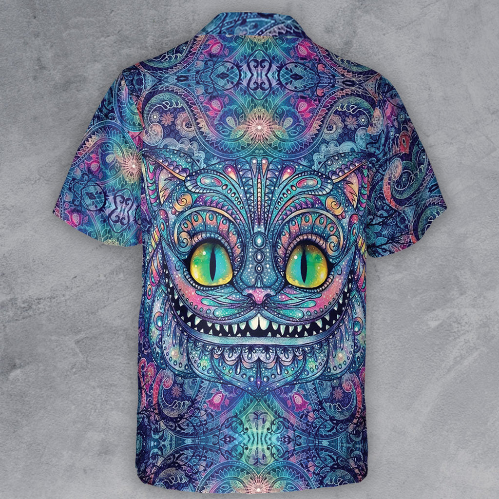 Cheshire Cat Alice In Wonderland Button Down Shirt