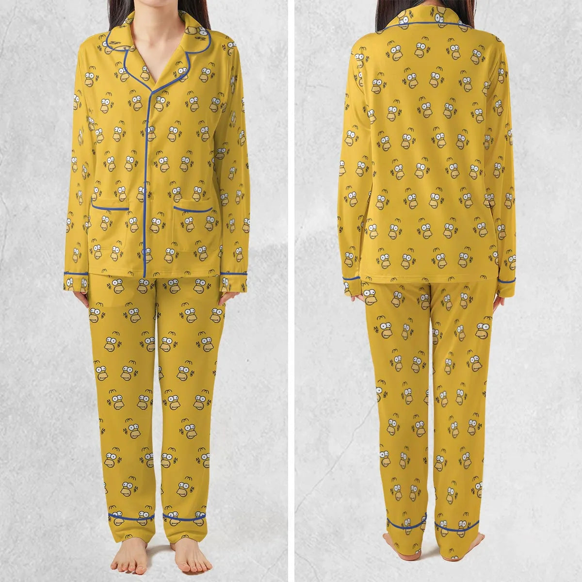 Homer Simpson Pattern Pajamas Set