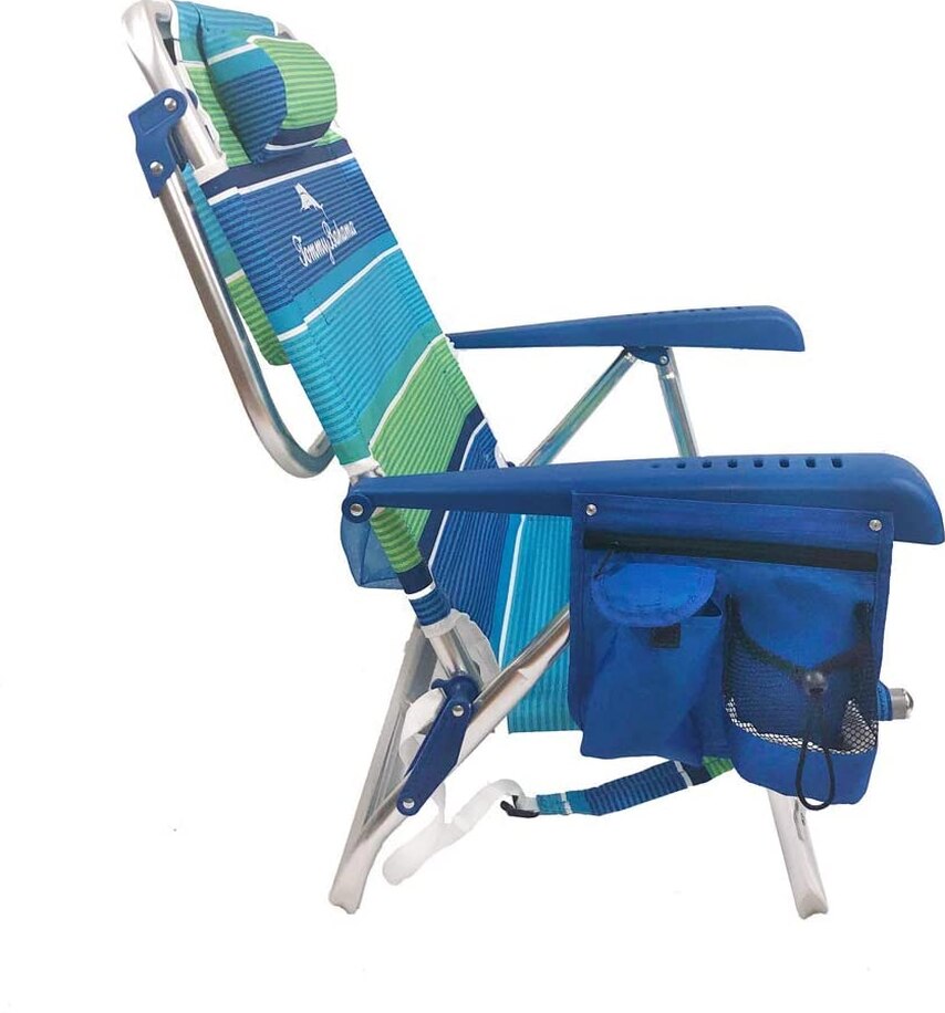 Tommy Bahama 2-Pack Backpack Beach Chairs With Storage Pouch And Towel Bar