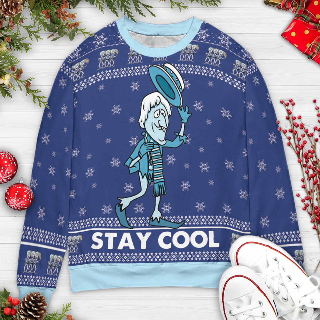 Stay Cool Snow Miser Ugly Christmas Sweatshirt