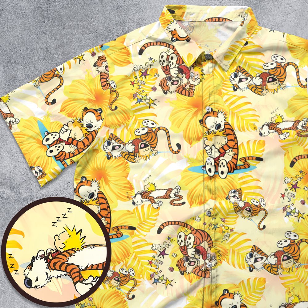 Calvin and Hobbes Button Down Shirt