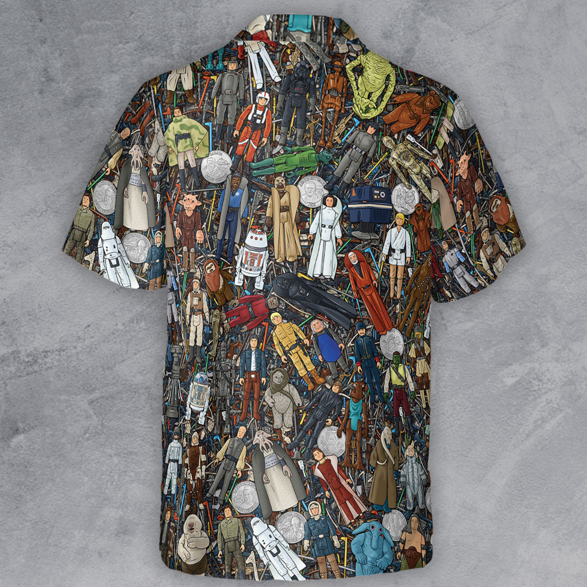 Star Wars Characters Figures Button Down Shirt