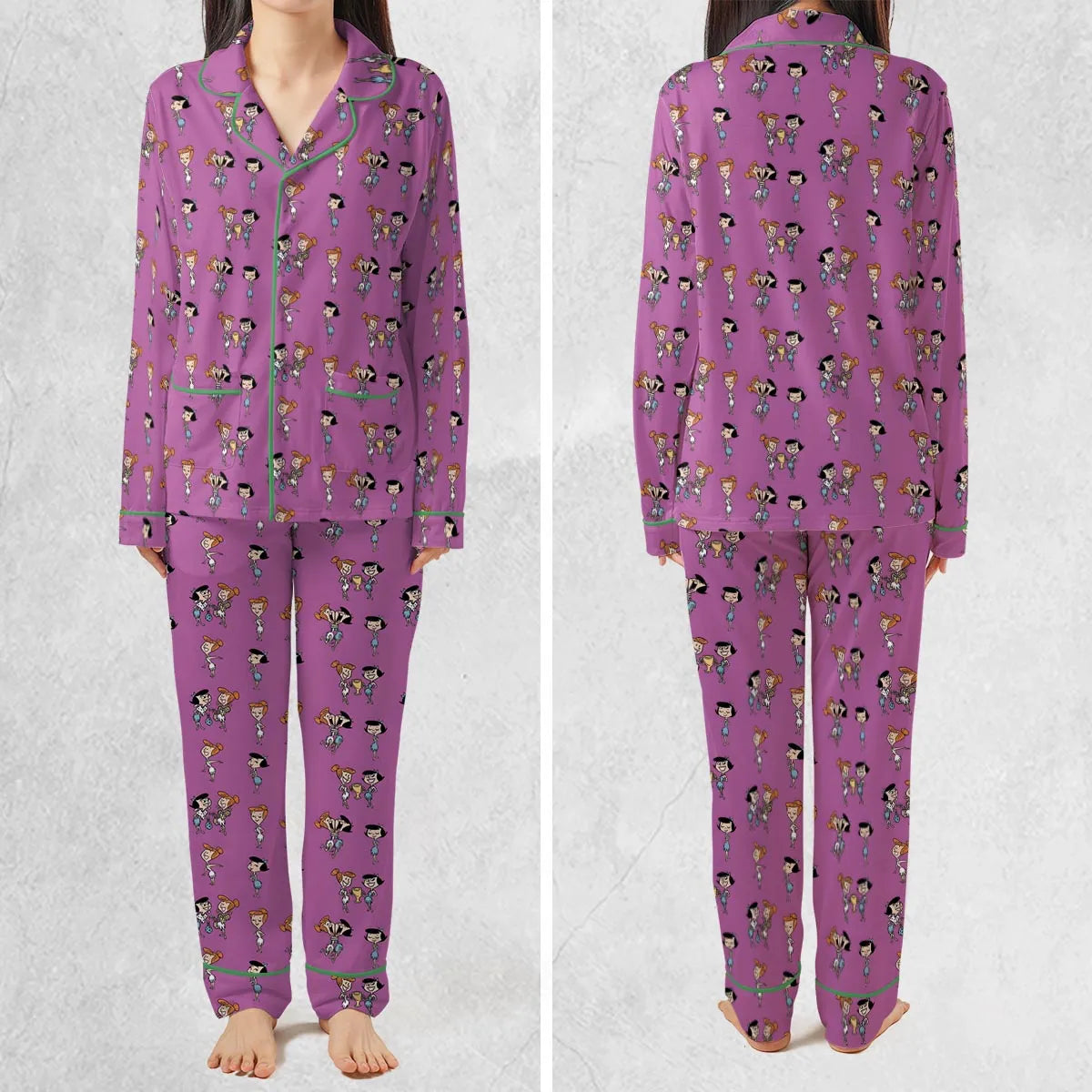 Wilma and Betty The Flintstones Pajamas Set