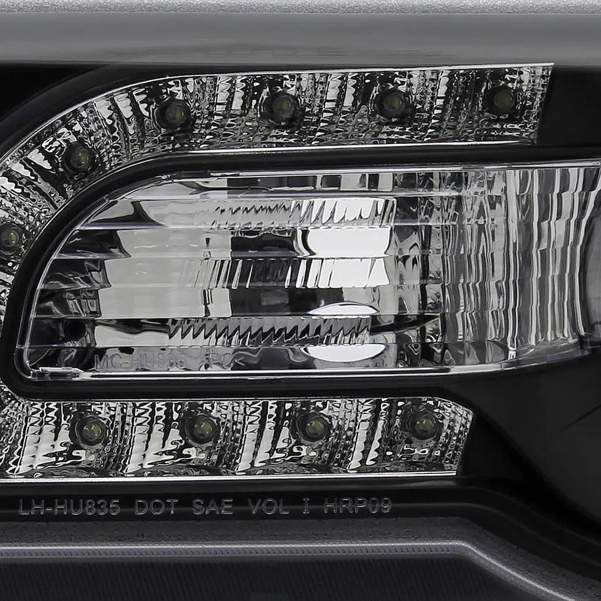 Spec-D Tuning Black LED Strip Projector Headlight Assembly Pair - 2005-2010 Chrysler 300C AWD HEMI SRT-8