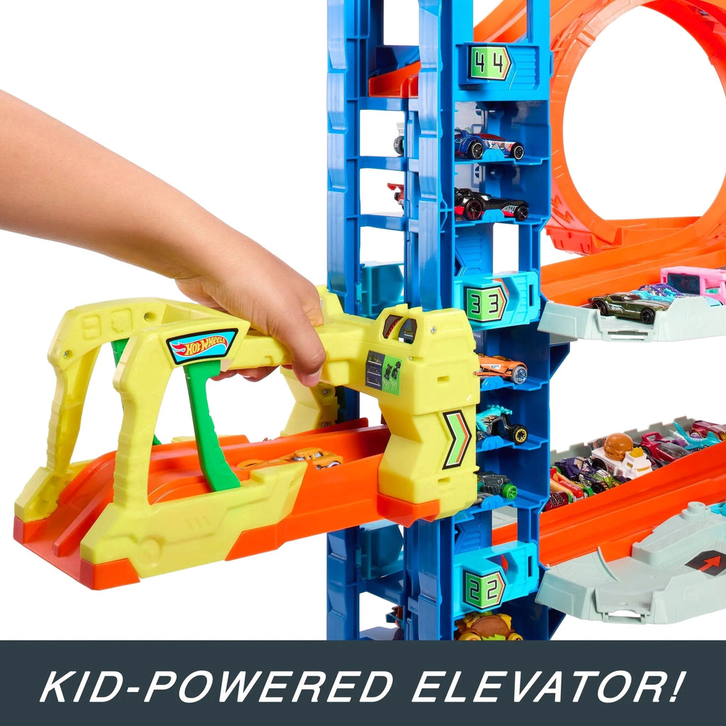 Hot Wheels City Ultimate Garage Playset With 2 Die-Cast Cars, Storage For 50+ Cars, Child Age 4-8