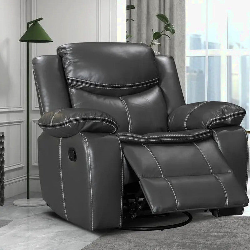 Leather Recliner Lounge Chair - Wide Seat