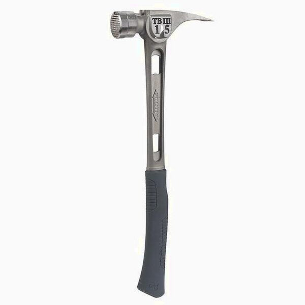 Stiletto 15 oz Ti-Bone III Titanium Hammer With Milled Face Curved Handle - TB3MC