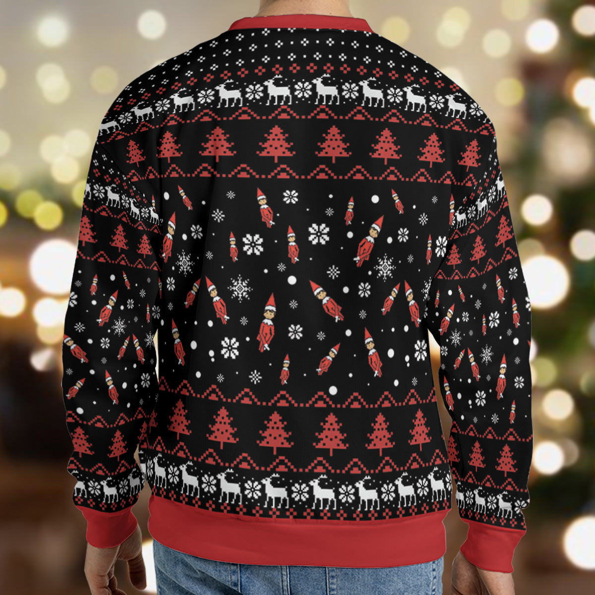 Snitches get Stitches Elf on the Shelf Ugly Christmas Sweatshirt