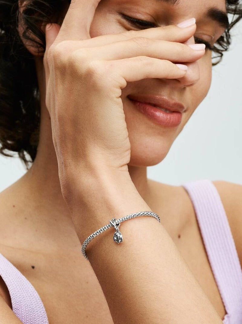 Sterling Silver Rose Dangle Charm