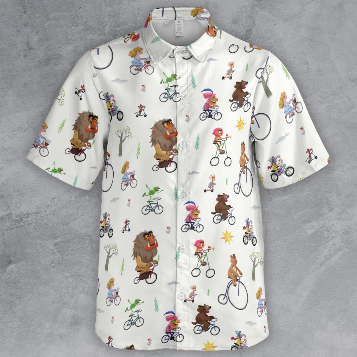 The Muppet Movie Bike Scene Button Down Shirt