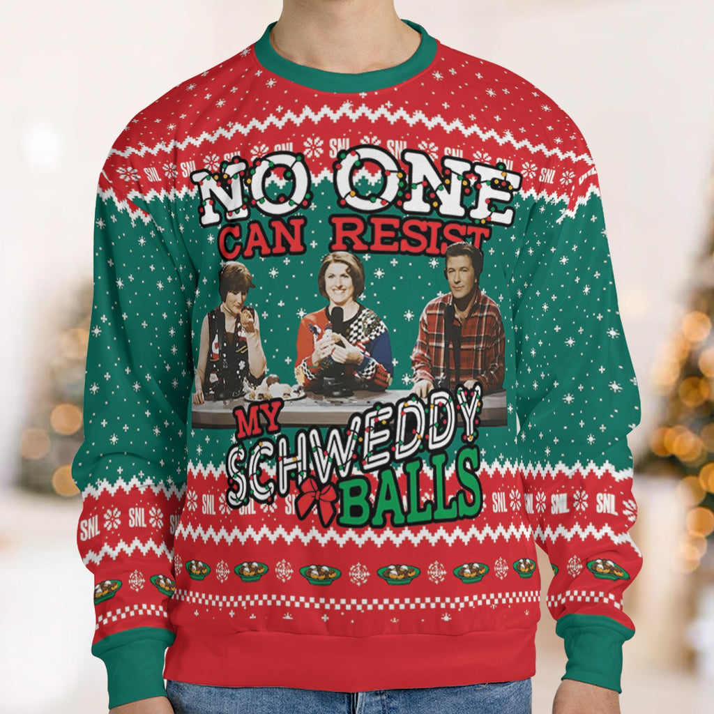 Schweddy Balls Snl Holiday Ugly Christmas Sweatshirt