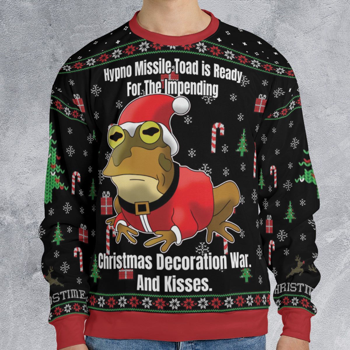Hypno Missile Toad Ugly Christmas Sweatshirt