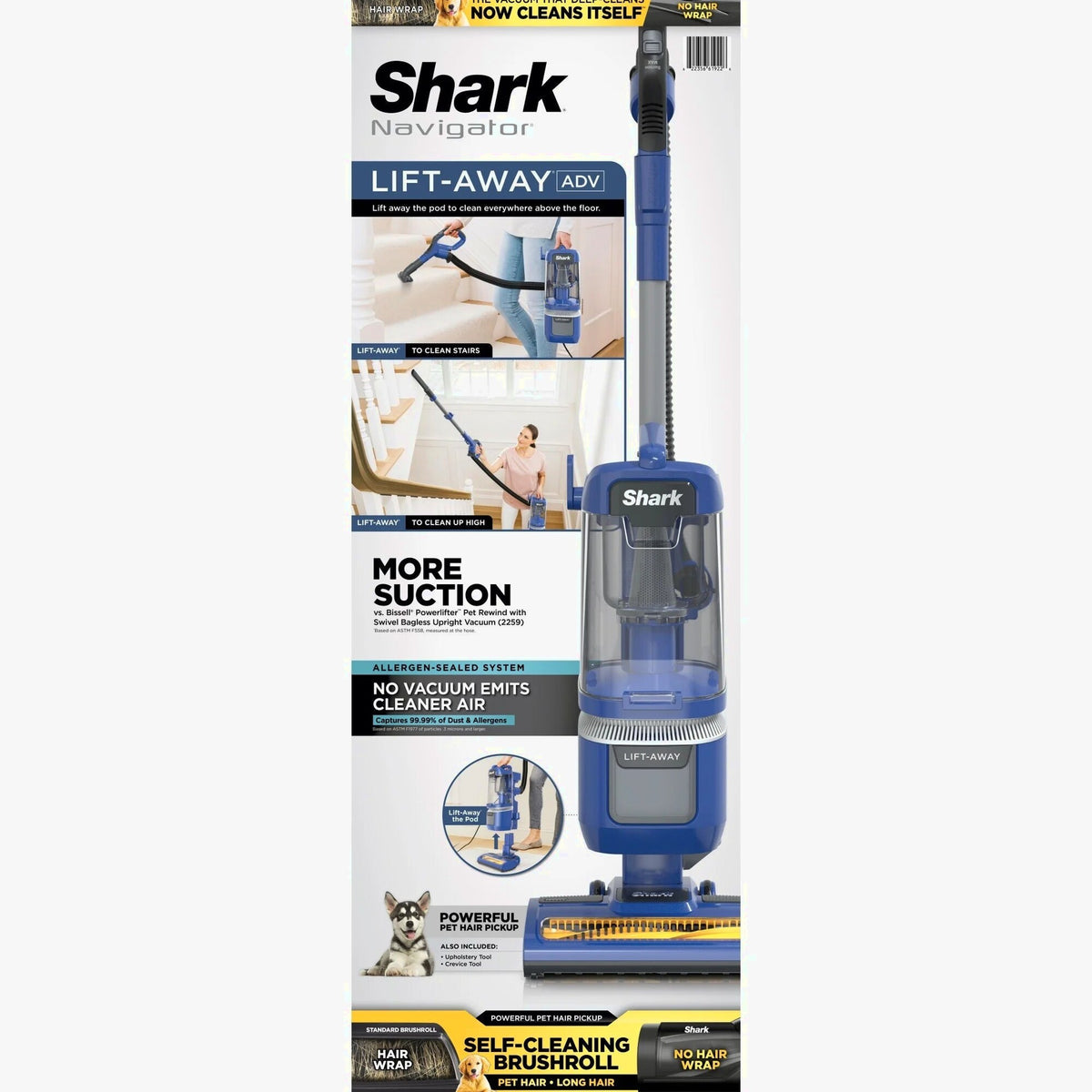 Shark Navigator Lift-Away ADV Bagless Upright Vacuum, Blue - LA360