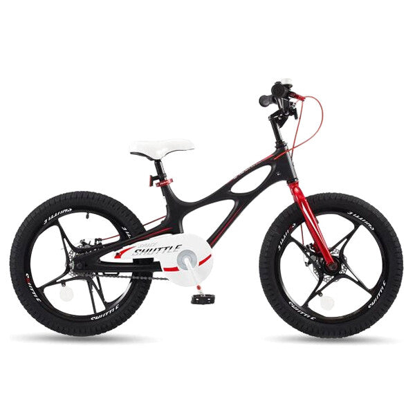 18 Inch Magnesium Alloy Kids Bike With Dual Disc Brakes, Lightweight Frame, Black