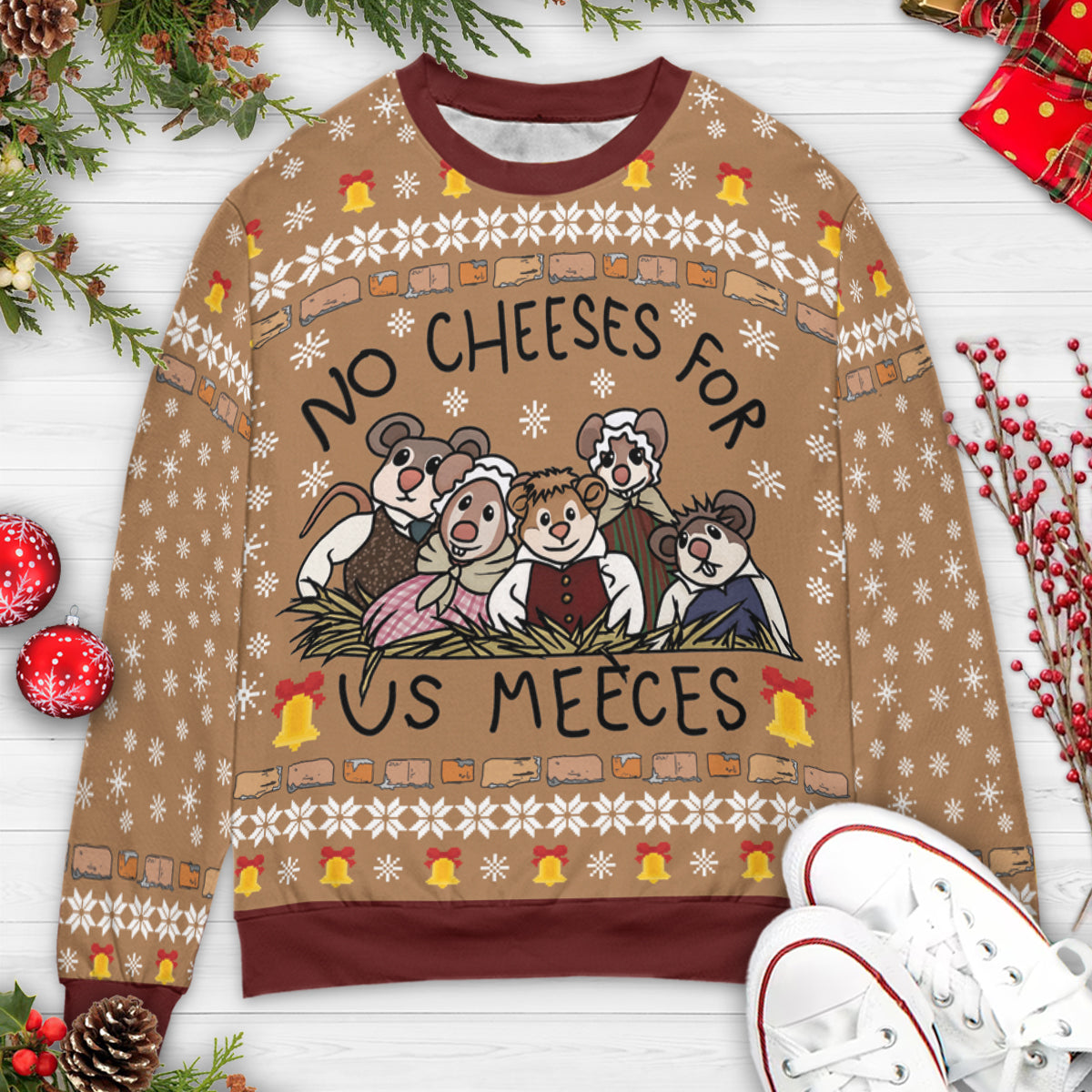 No Cheese For Us Meeces The Muppet Christmas Carol Ugly Christmas Sweatshirt