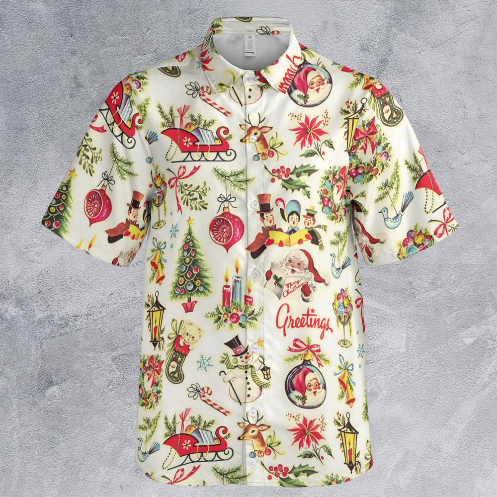 Vintage Christmas Victoria Button Down Shirt