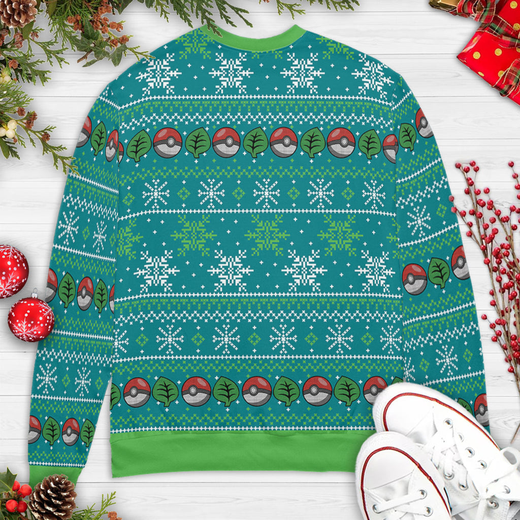 Santa's 001 Helper Bulbasaur Ugly Christmas Sweatshirt