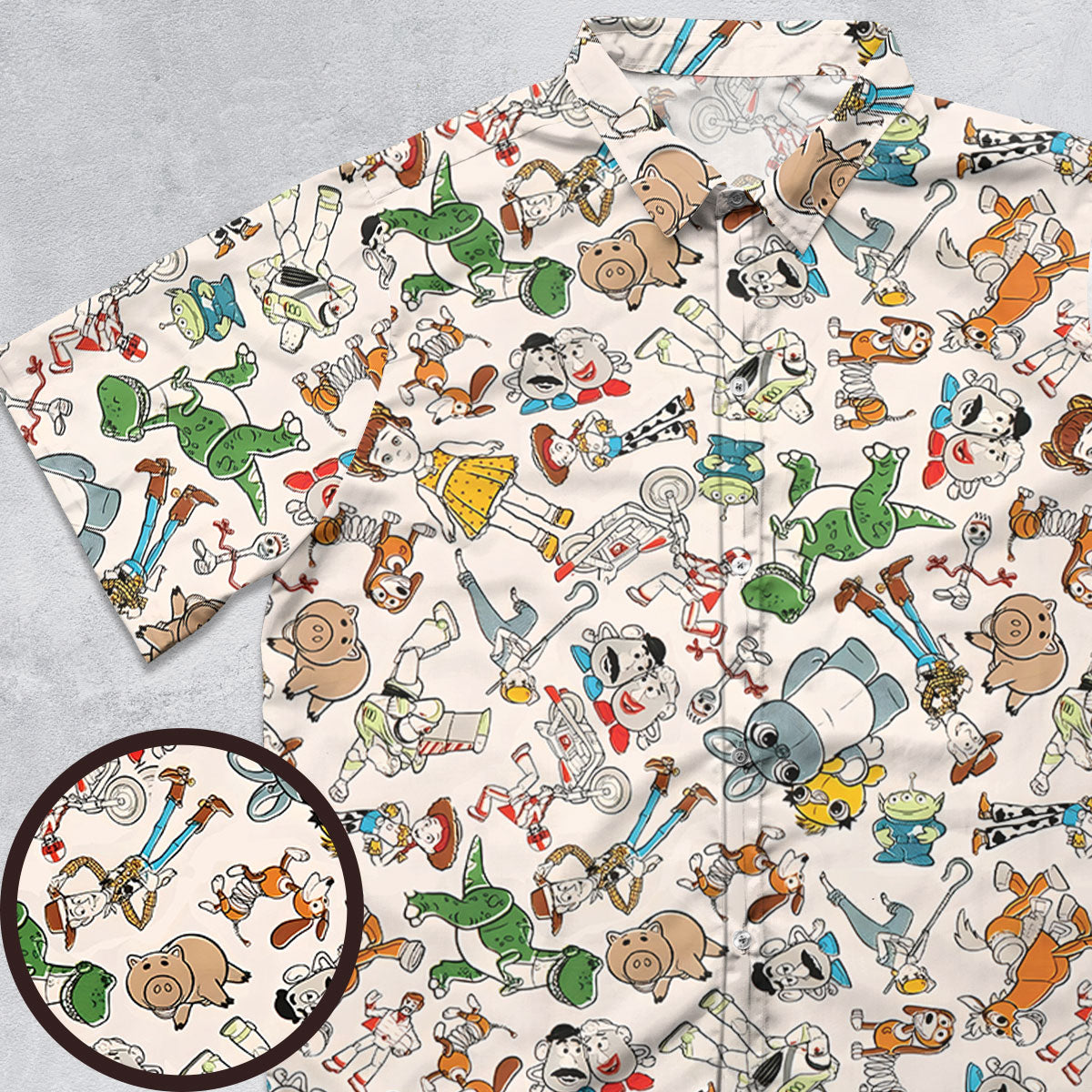 Toy Story Toss Pattern Button Down Shirt