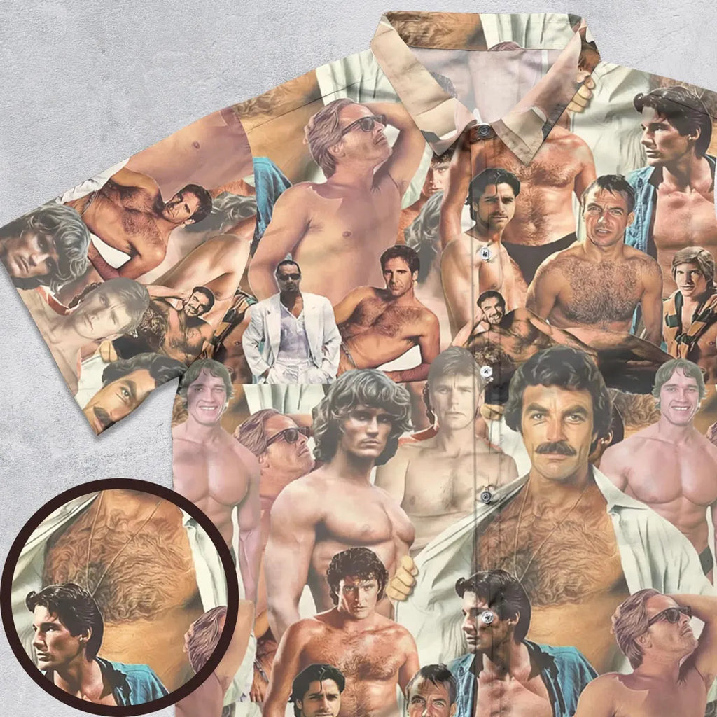 Vintage Hunks of The 80s Button Down Shirt