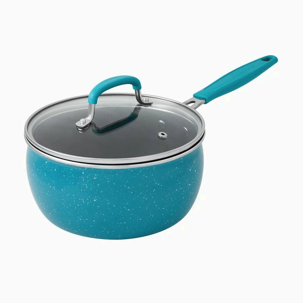 38-Piece Teal Cookware Set With Floral Design