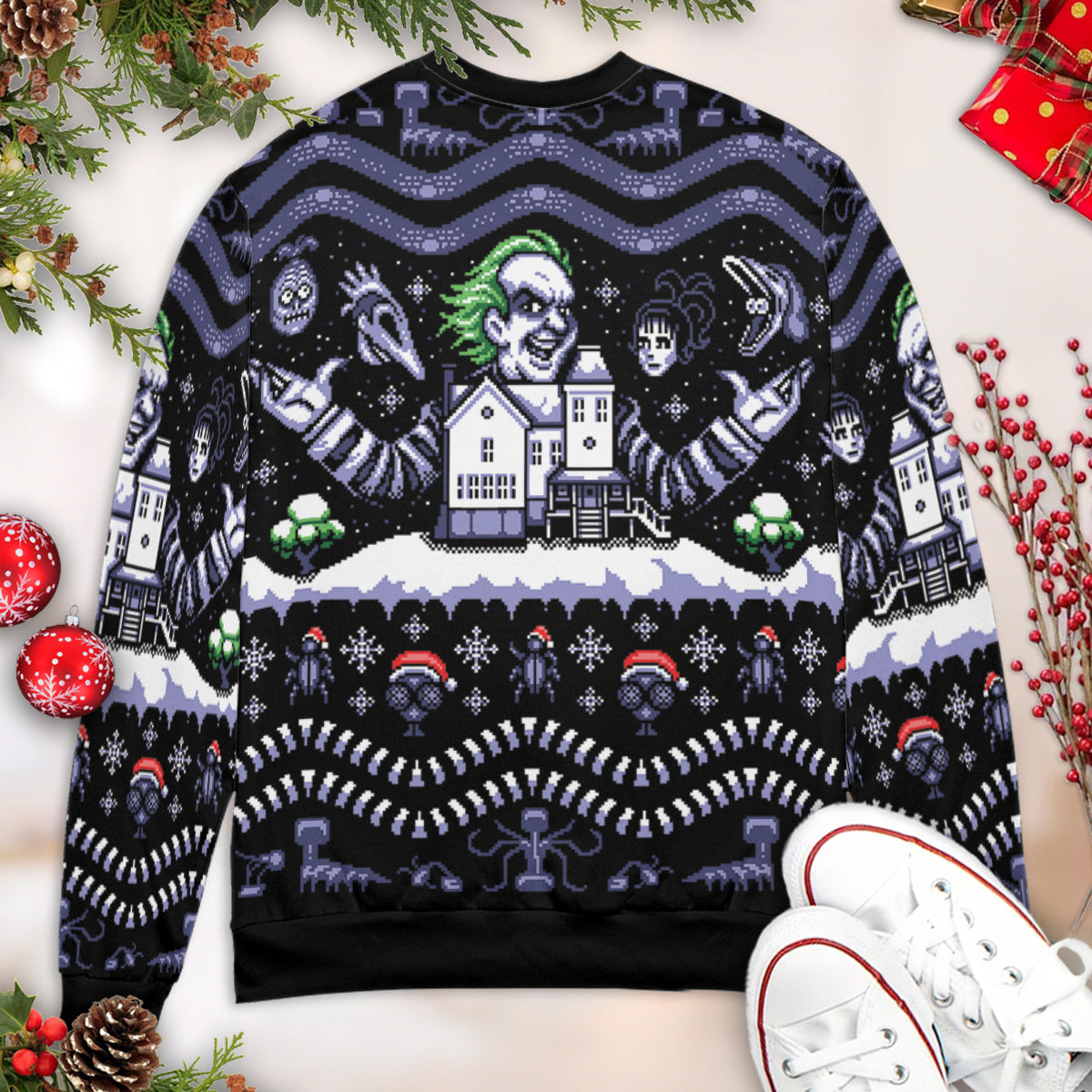 Ugly Ugly Beetlejuice Ugly Christmas Sweatshirt