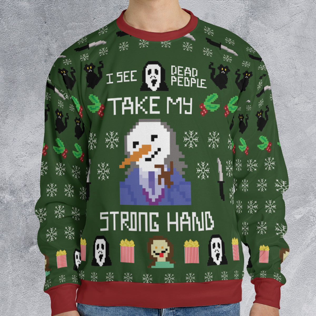Take My Strong Hand Scream Ugly Christmas Sweatshirt