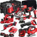 Milwaukee 18V Cordless 11-Piece Tool Kit With 3 x 5.0Ah Batteries, Charger And Bag - T4TM-9