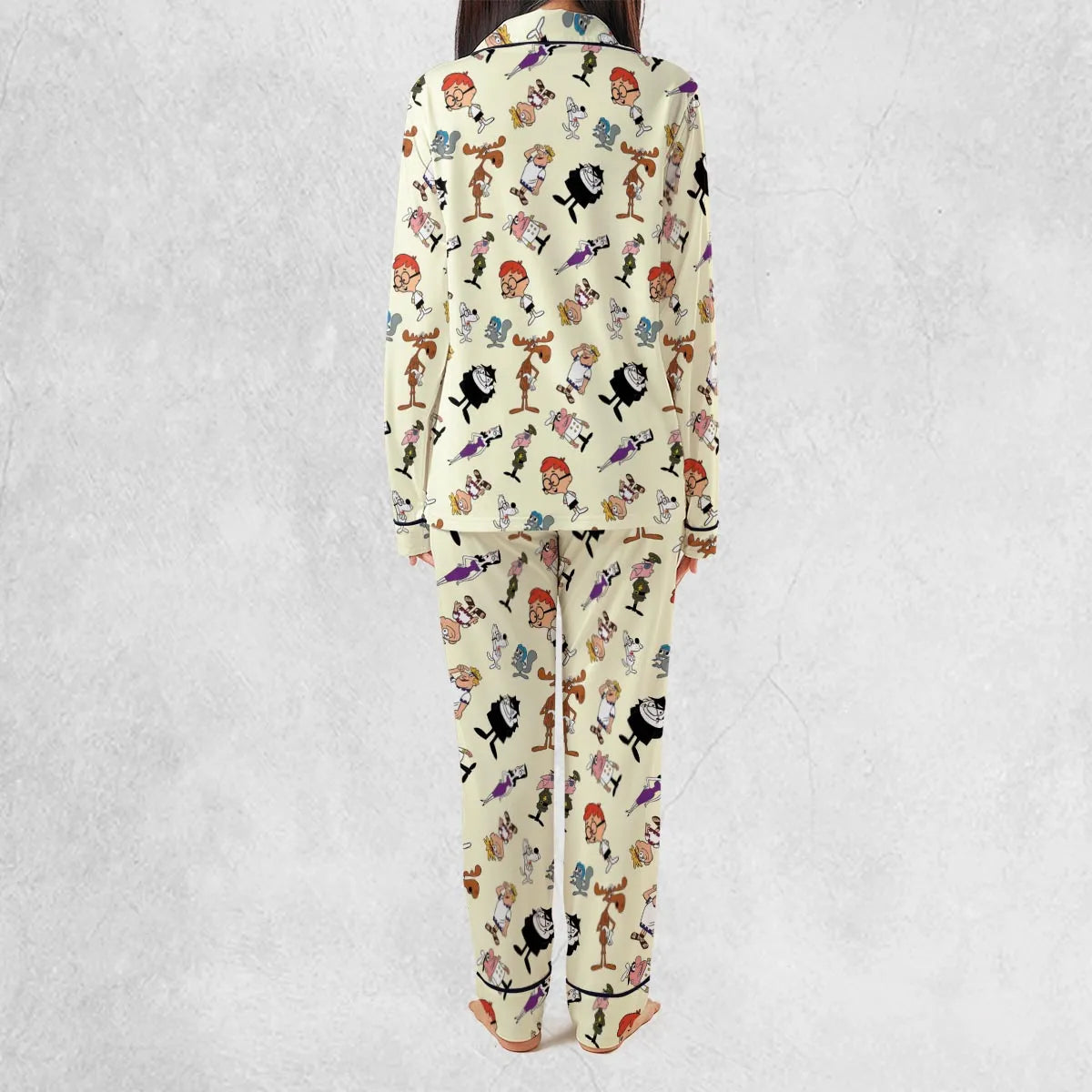 60s The Adventures Of Rocky And Bullwinkle and Friends Pajamas Set