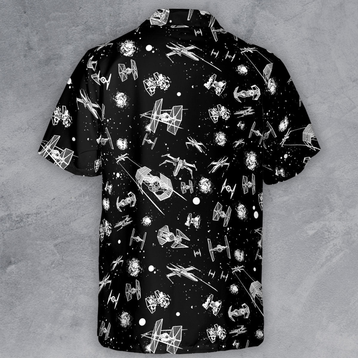 Space Ship Battle Star Wars Button Down Shirt