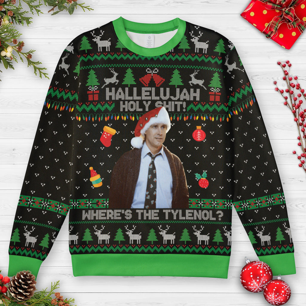 Hallelujah Holy Christmas Ugly Christmas Sweatshirt