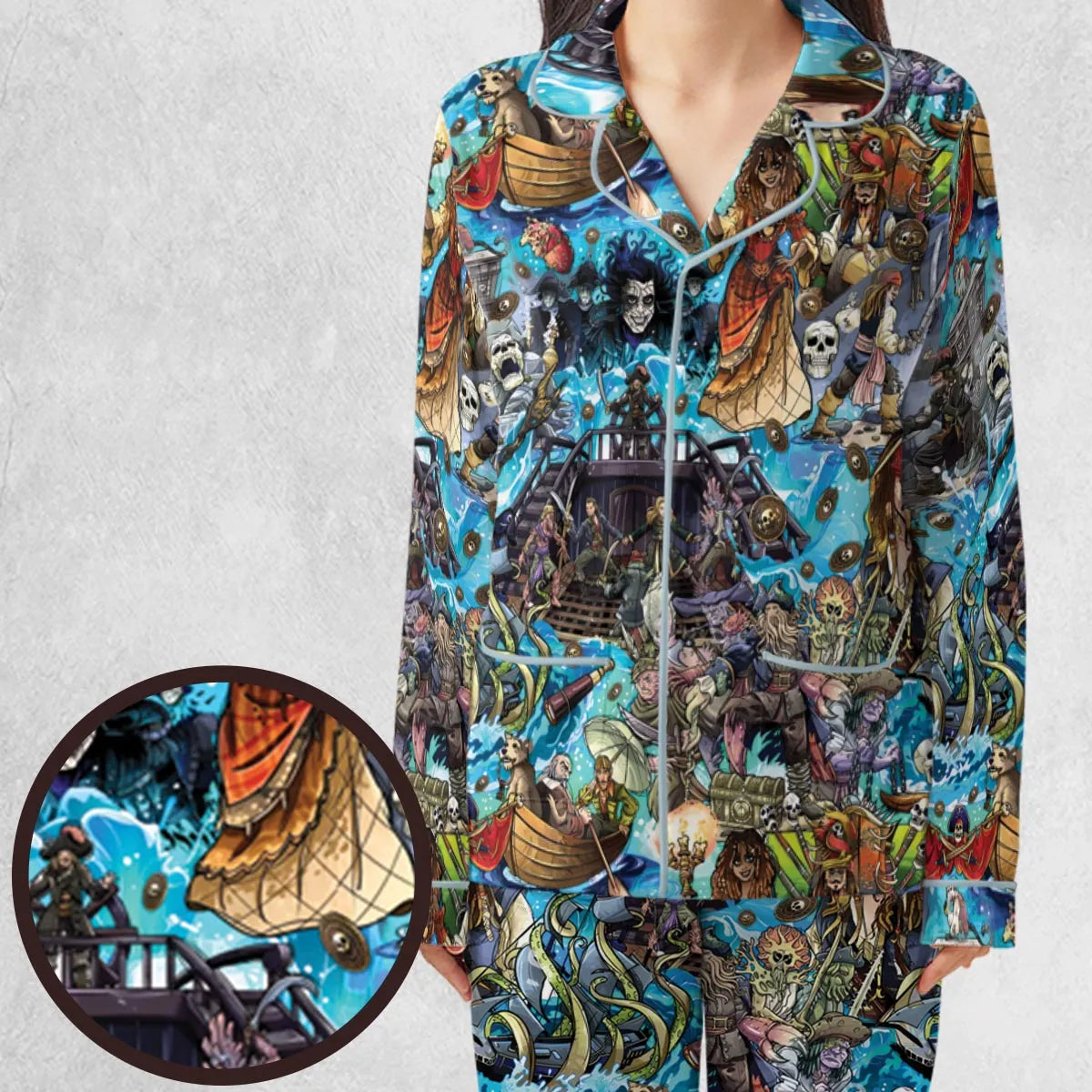 Travel And Fight Pirates of the Caribbean Pajamas Set