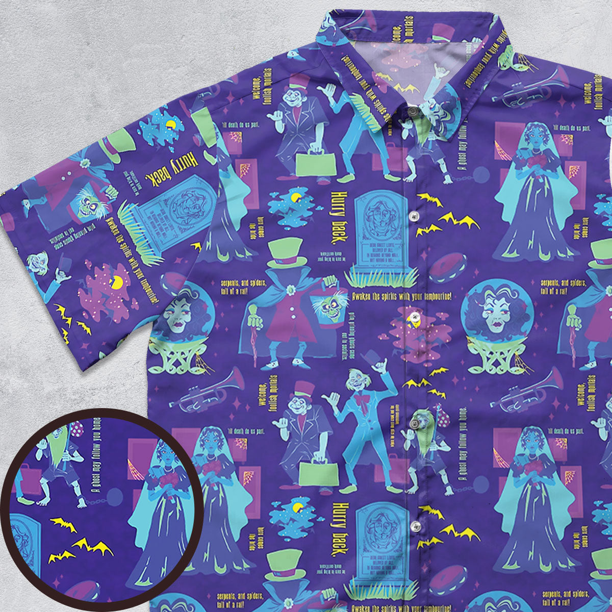 Happy Haunts Journal Haunted Mansion Button Down Shirt