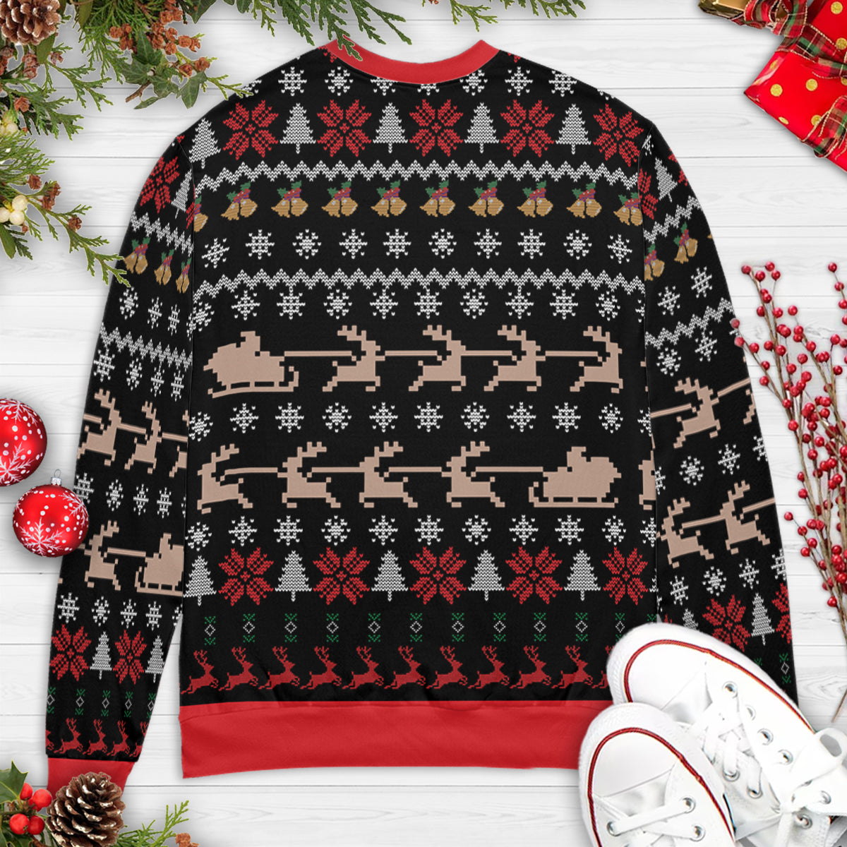 Jackie Daytona Regular Human What We Do In The Shadows Ugly Christmas Sweatshirt