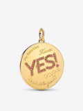 Gold-Plated Oversized Engraved Medallion Charm