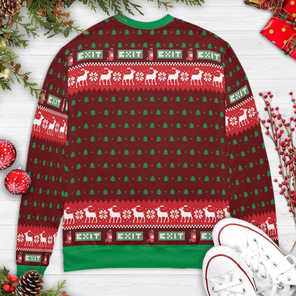 Big Nick Cage Energy Ugly Christmas Sweatshirt